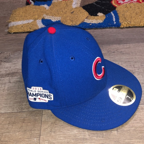 Chicago Cubs MLB New Era Low Profile Fitted Hat World Series - Picture 2 of 4